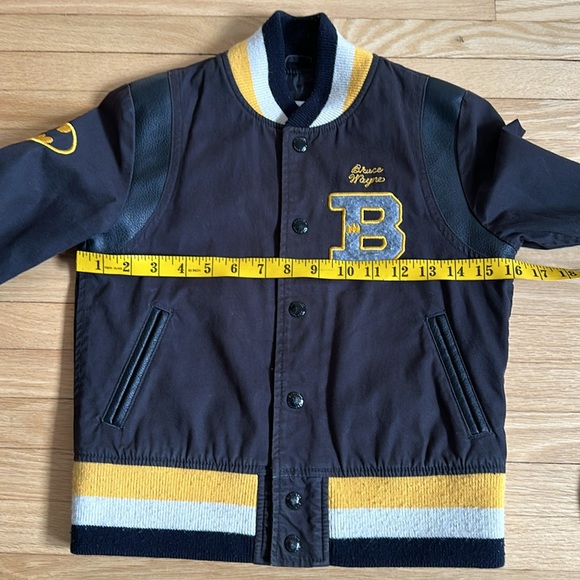 Gap kids DC black and yellow Batman varsity bomber jacket small - Picture 8 of 10
